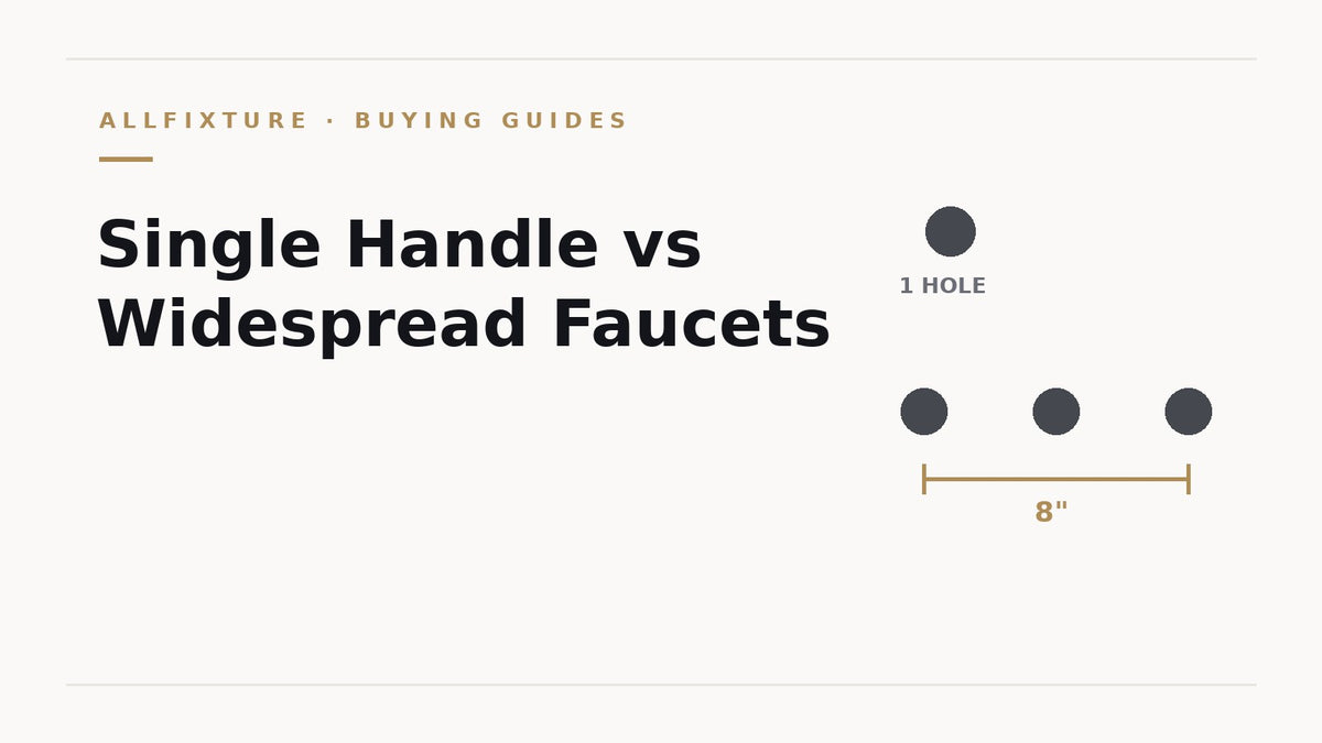 Single handle vs widespread bathroom faucets compared