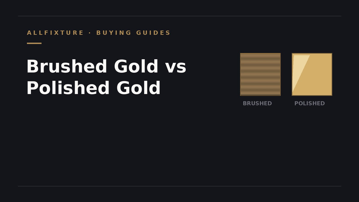 Brushed gold vs polished gold bathroom finishes compared