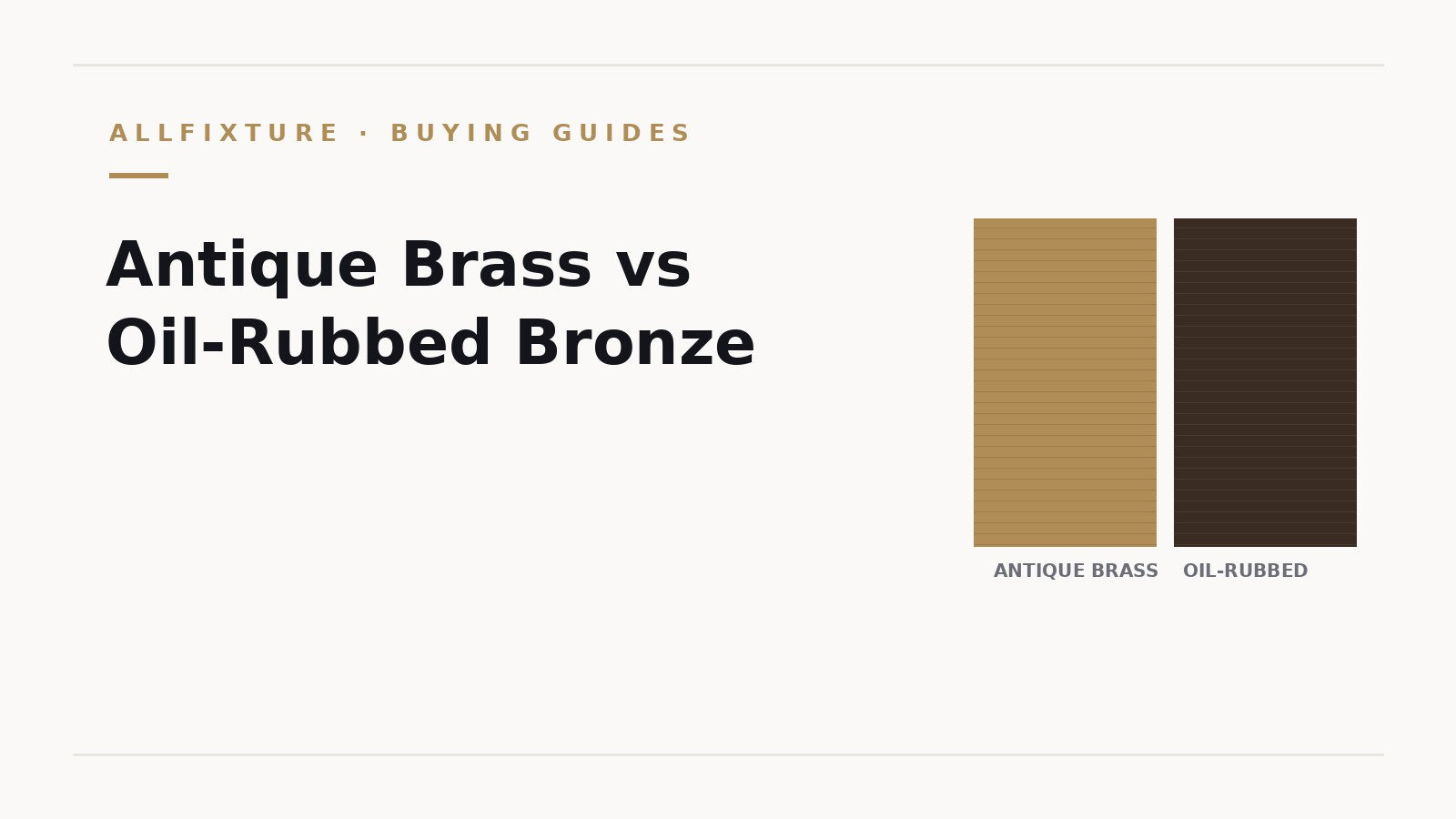 Antique brass vs oil-rubbed bronze finish comparison - AllFixture