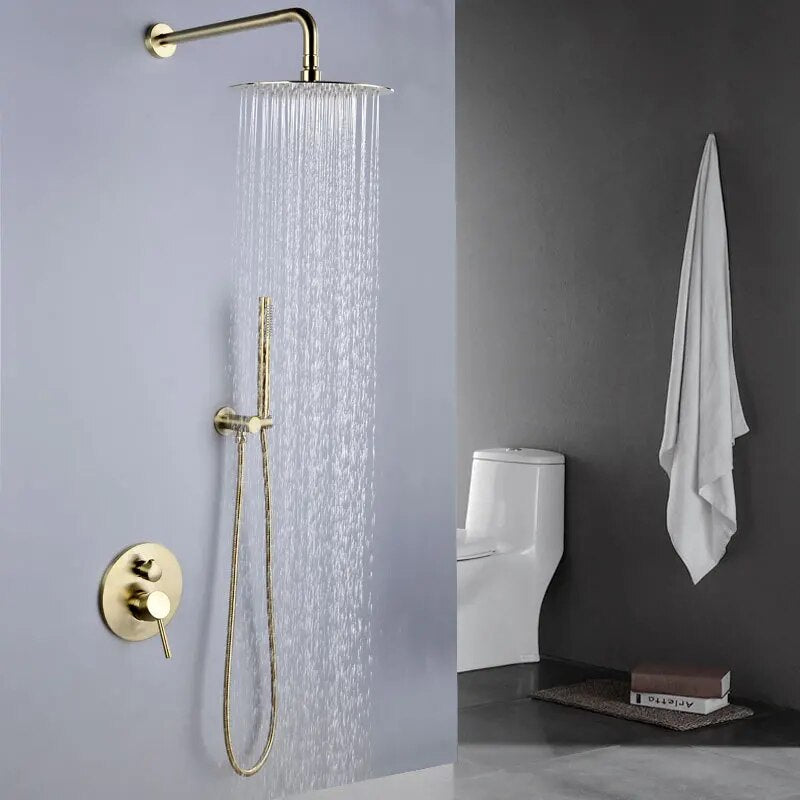 Wasser™ Brushed Gold Shower Set With Handheld Shower