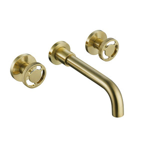 Solid Brass Dual Handle Wall Mounted Faucet