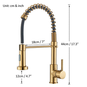 Pull Down Spring Spout Kitchen Faucet