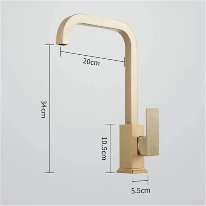 Solid Brass Single-Handle Kitchen Faucet