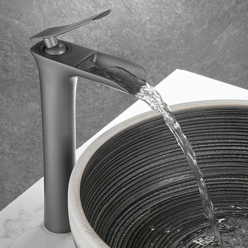 Tiqui™ Gunmetal Single Handle Bathroom Sink Faucet