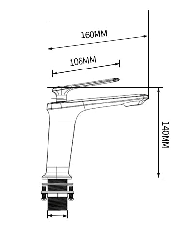Single-Handle Brass Bathroom Faucet