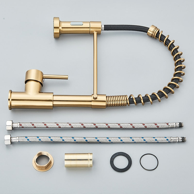 Pull Down Spring Spout Kitchen Faucet