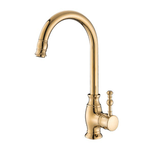 Polished Gold Single Handle Kitchen Faucet