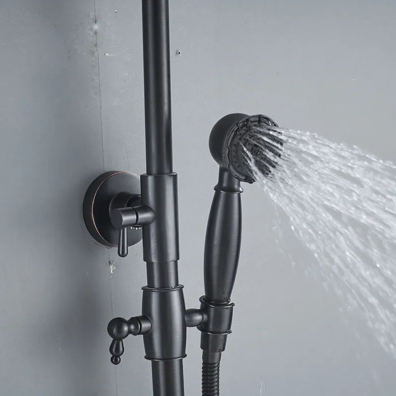 Antique Bronze Complete Shower Faucet System Set