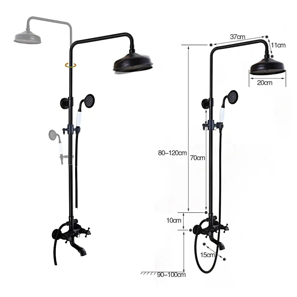 Antique Bronze Complete Shower Faucet System Set