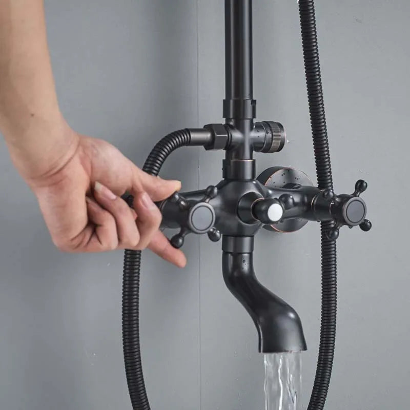 Antique Bronze Complete Shower Faucet System Set