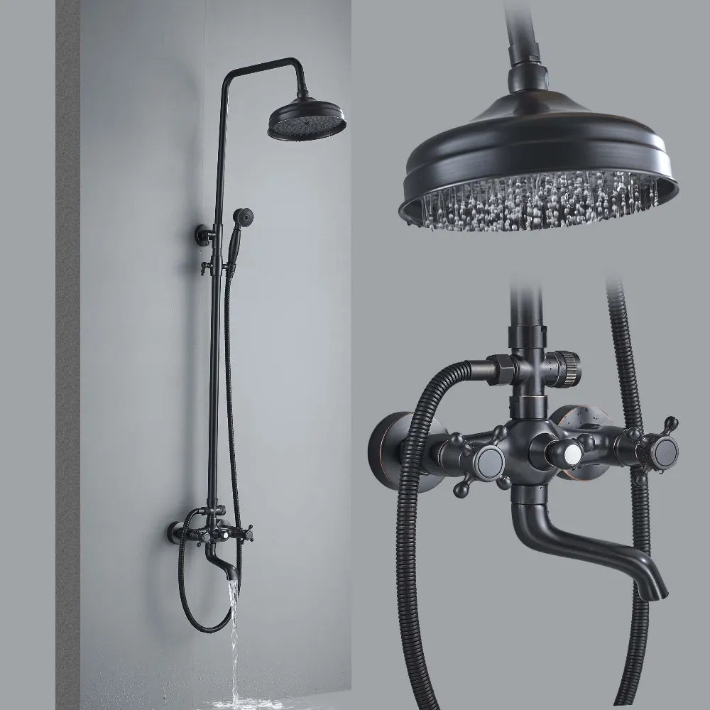 Antique Bronze Complete Shower Faucet System Set