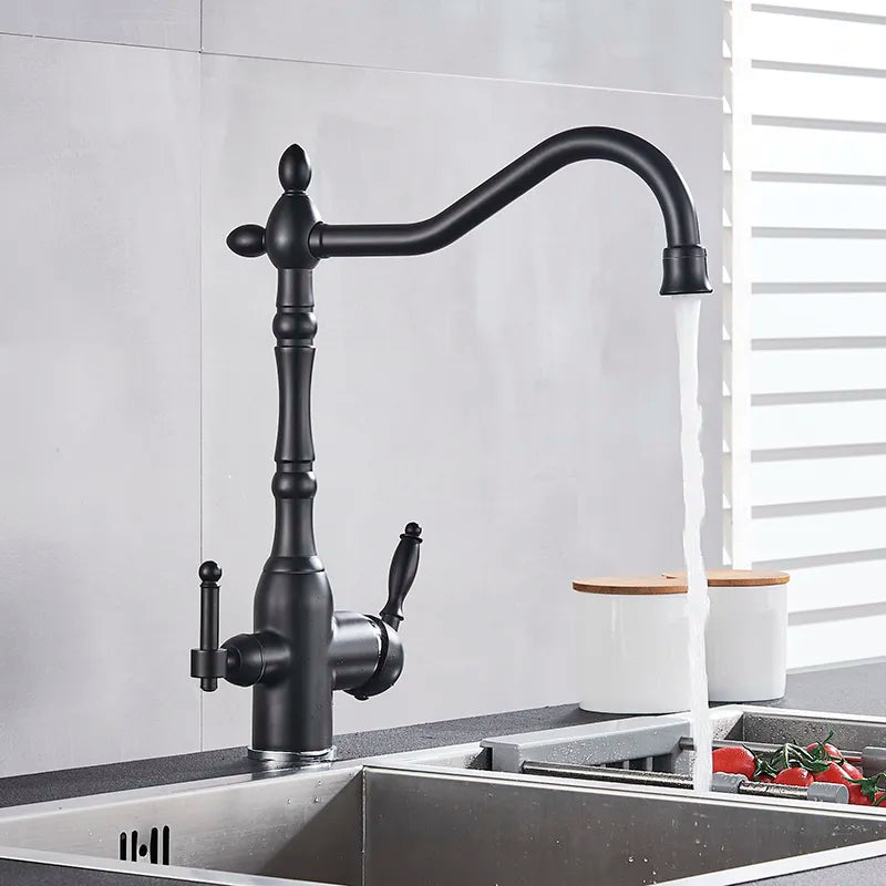 Contemporary Kitchen Faucet With Filtered Water Tap
