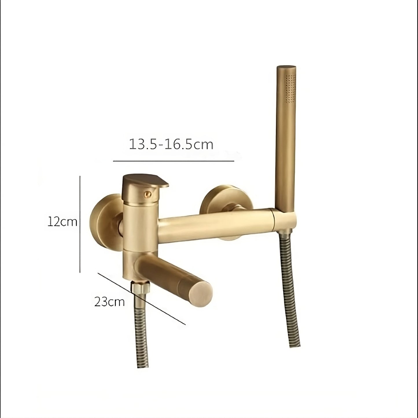 Antique Brass Handheld Shower Head With Bathtub Faucet