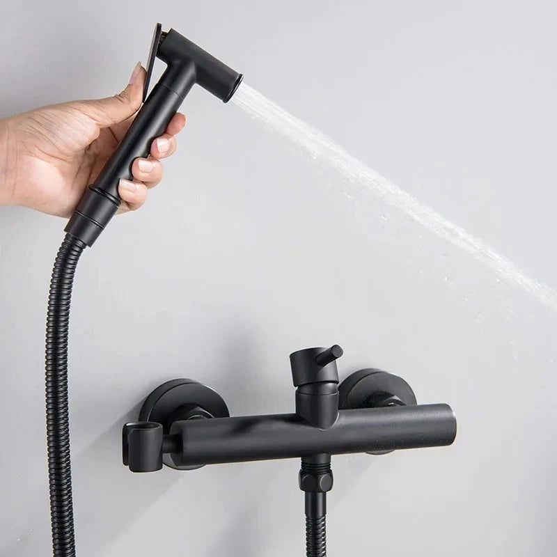 Cold And Hot Water Wall Mounted Bidet Faucet