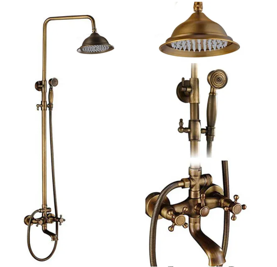 Antique Bronze Complete Shower Faucet System Set