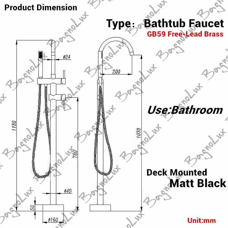 Wasser™ Floor Mounted Bathtub Filler Faucet