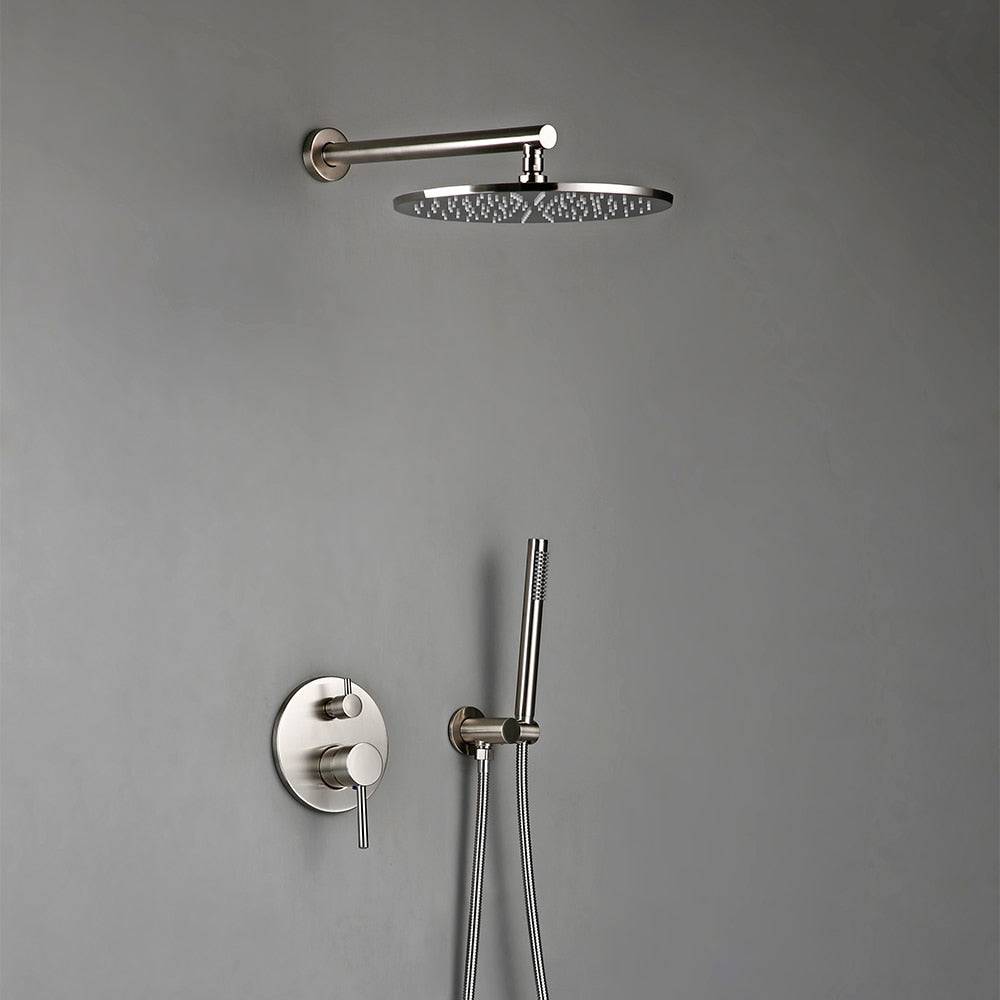 Wasser™ Brushed Nickel Shower Faucet With Handheld Shower