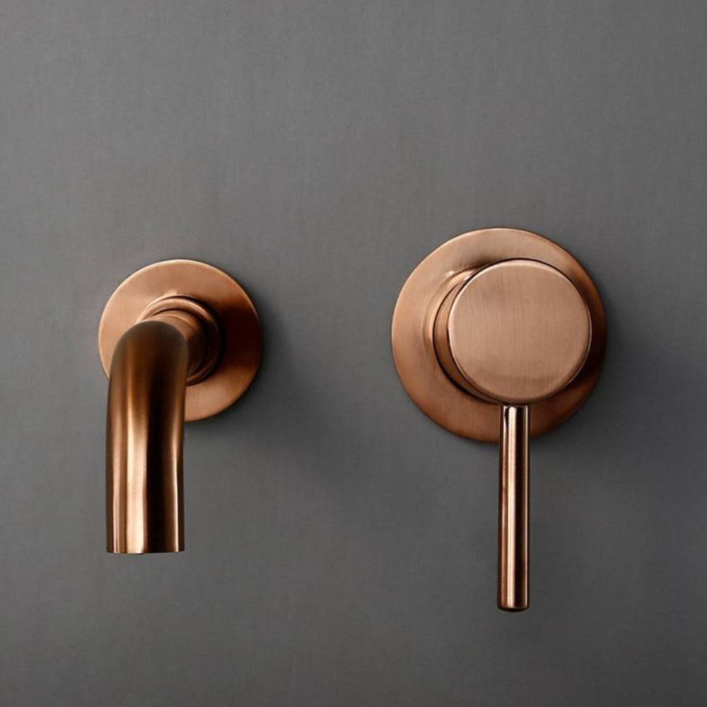 Wall Mounted Solid Brass Bathroom Faucet