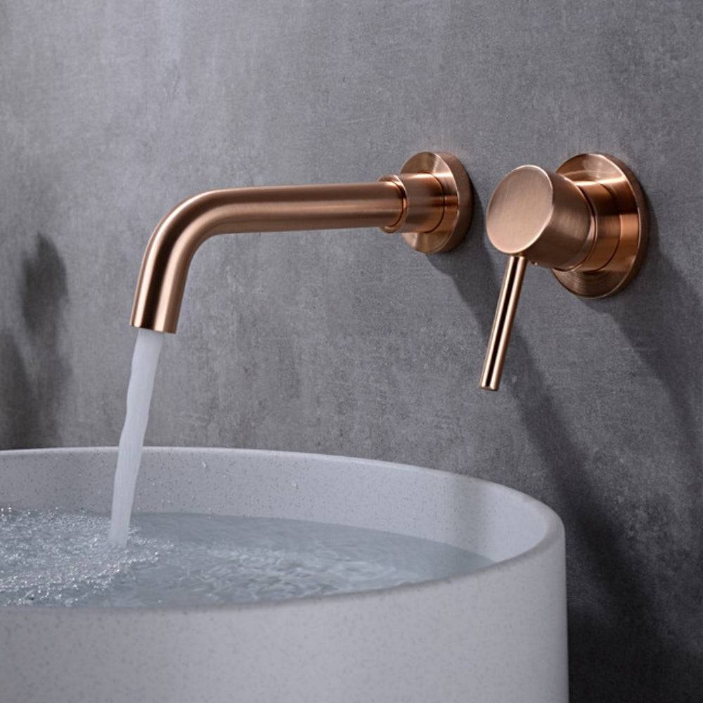 Wall Mounted Solid Brass Bathroom Faucet