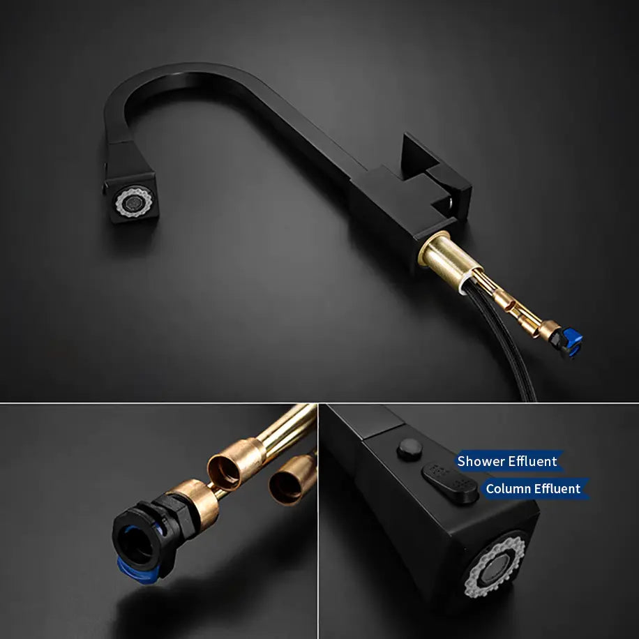 Wanfan Solid Brass Pull Out Kitchen Faucet