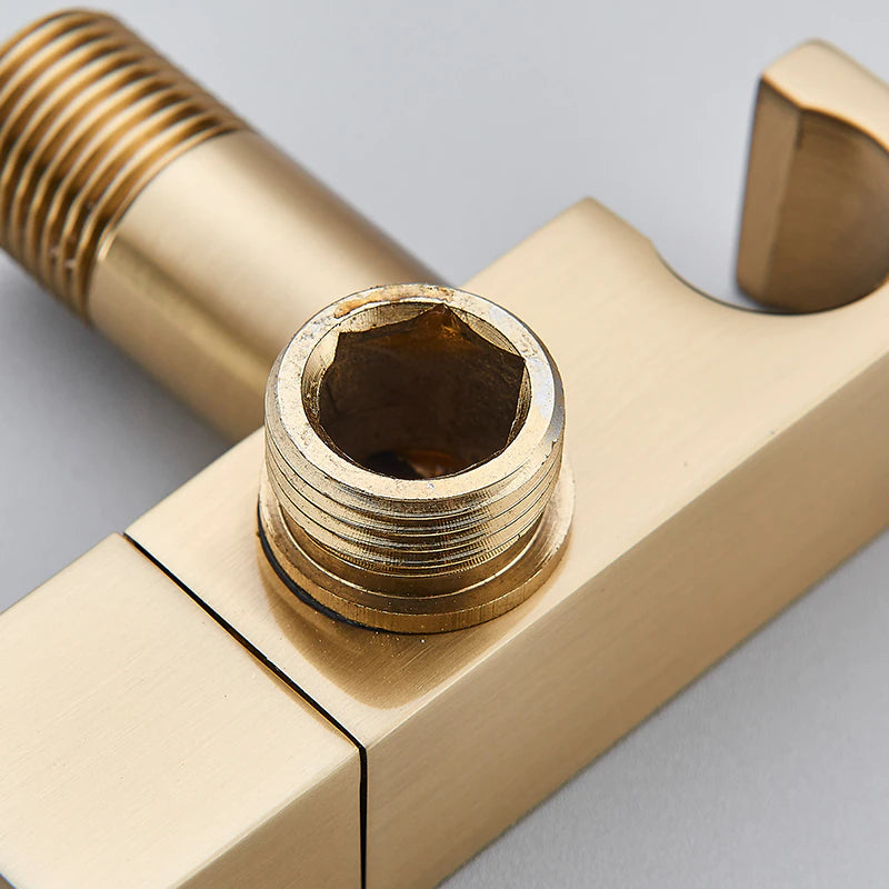 Wall Mounted Brushed Gold Toilet Sprayer Bidet Faucet