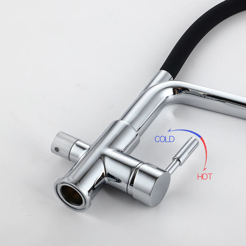 Solid Brass Kitchen Faucet With Filtered Water Tap