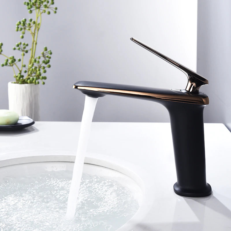 Deck Mounted Single Handle Bathroom Sink Faucet