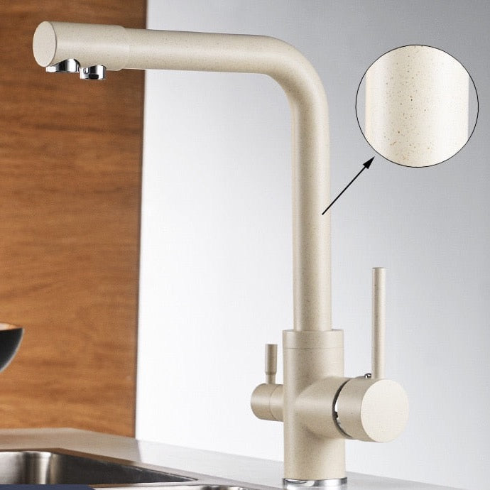 Deck Mounted Kitchen Faucet With Filtered Water Tap