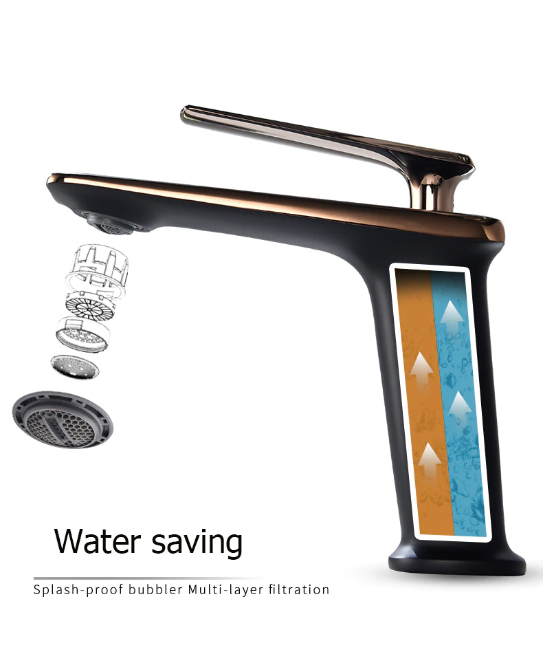 Deck Mounted Single Handle Bathroom Sink Faucet