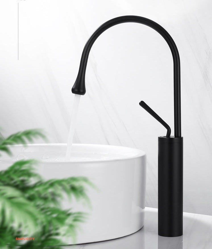 Tiqui™ Single Handle Bathroom Sink Faucet, Matte Black