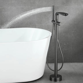 Solid Brass Floor Bathtub Faucet Shower Mixer
