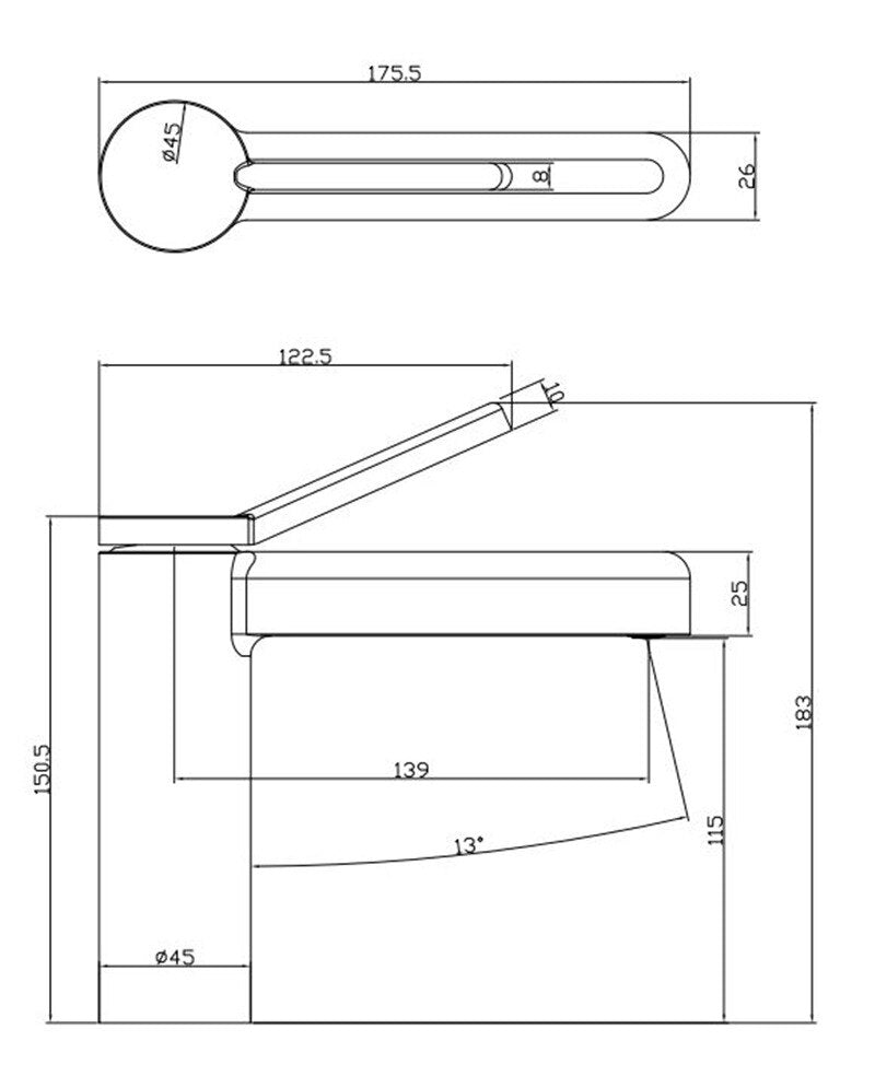 Gunmetal Solid Brass Bathroom Faucet