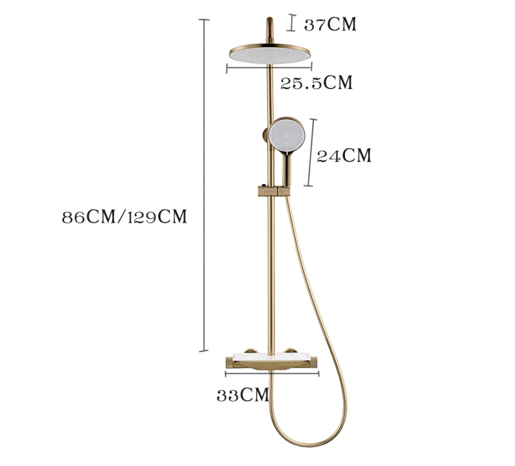 Complete Shower System With Bathtub Faucet