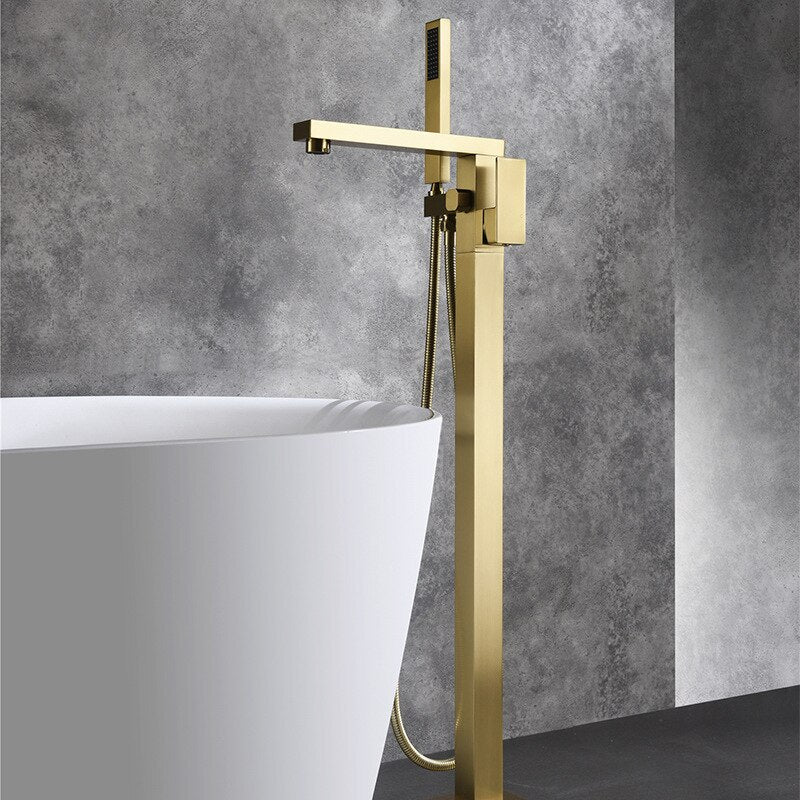 Wasser™ Floor Mounted Bathtub Filler Shower Set | AllFixture