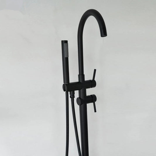 Windsor Floor Mounted Bathtub Faucet – Freestanding Waterfall | AllFixture