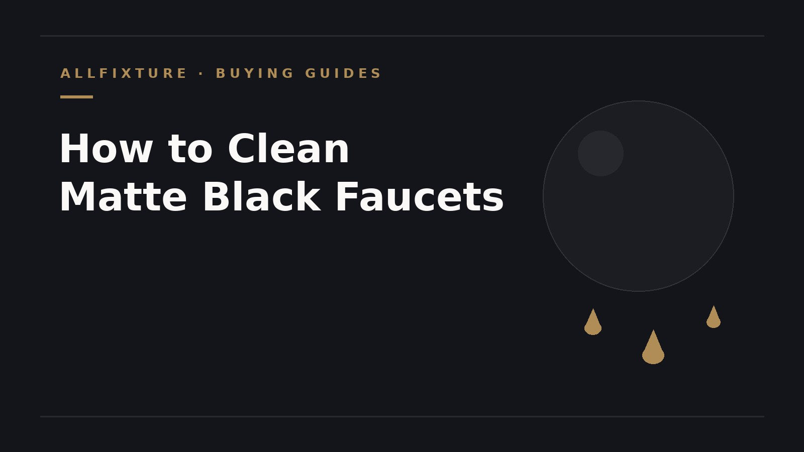 Matte black faucet care guide from AllFixture