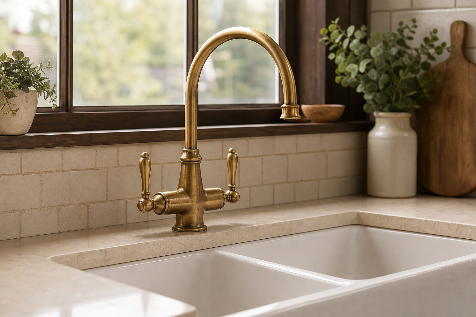Antique Brass Kitchen Faucets: Classic Warmth Meets Durability