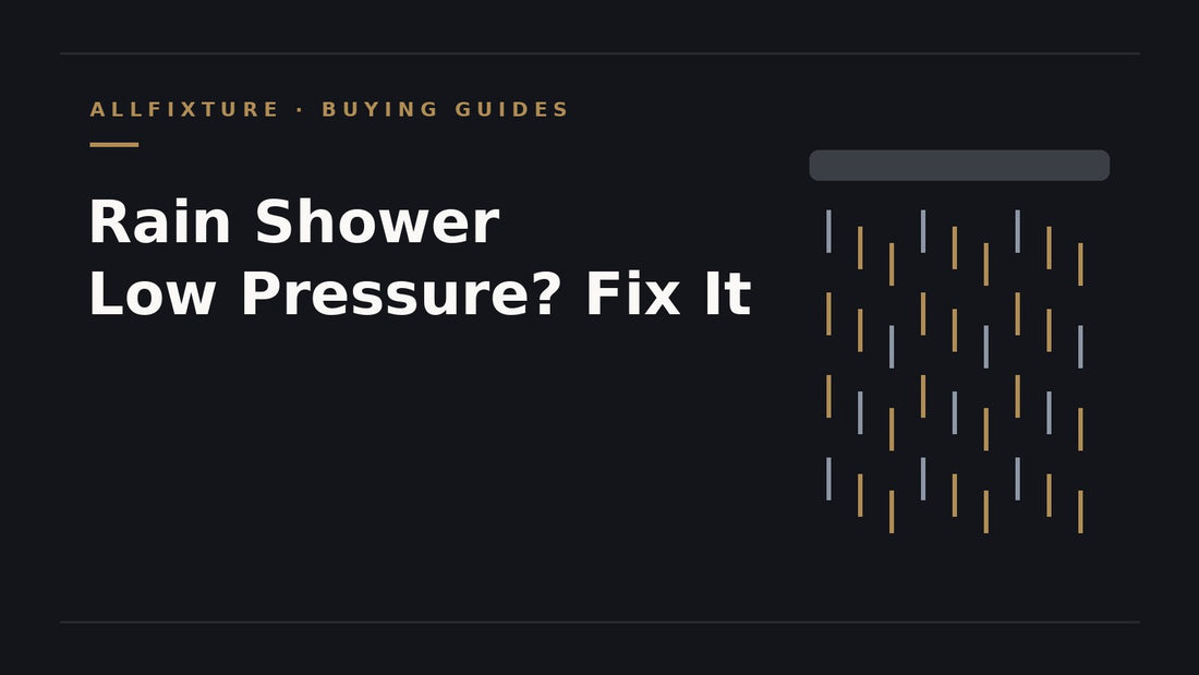 Fixing low water pressure in a rain shower