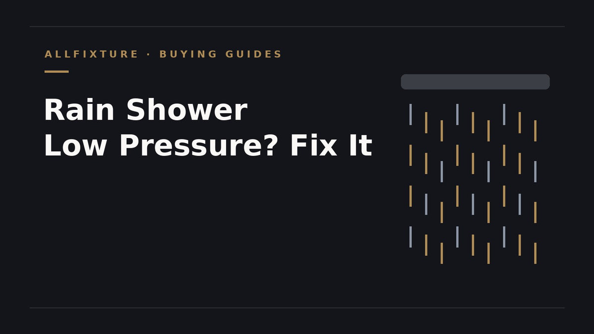 Fixing low water pressure in a rain shower