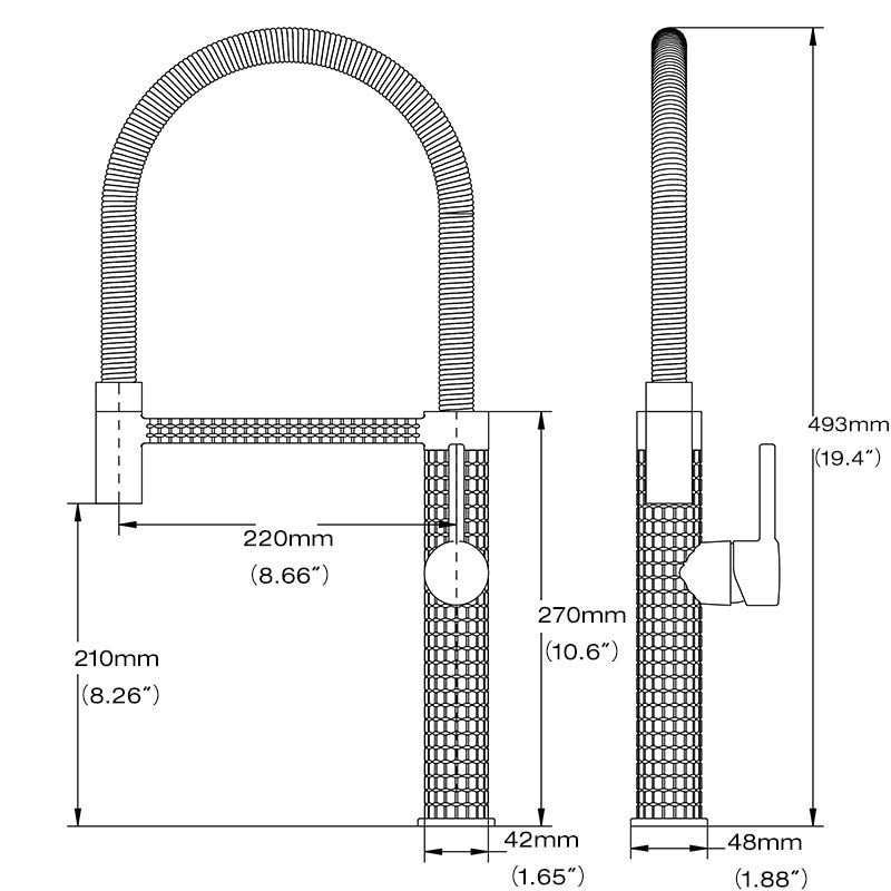 Tiqui™ Solid Brass Kitchen Faucet