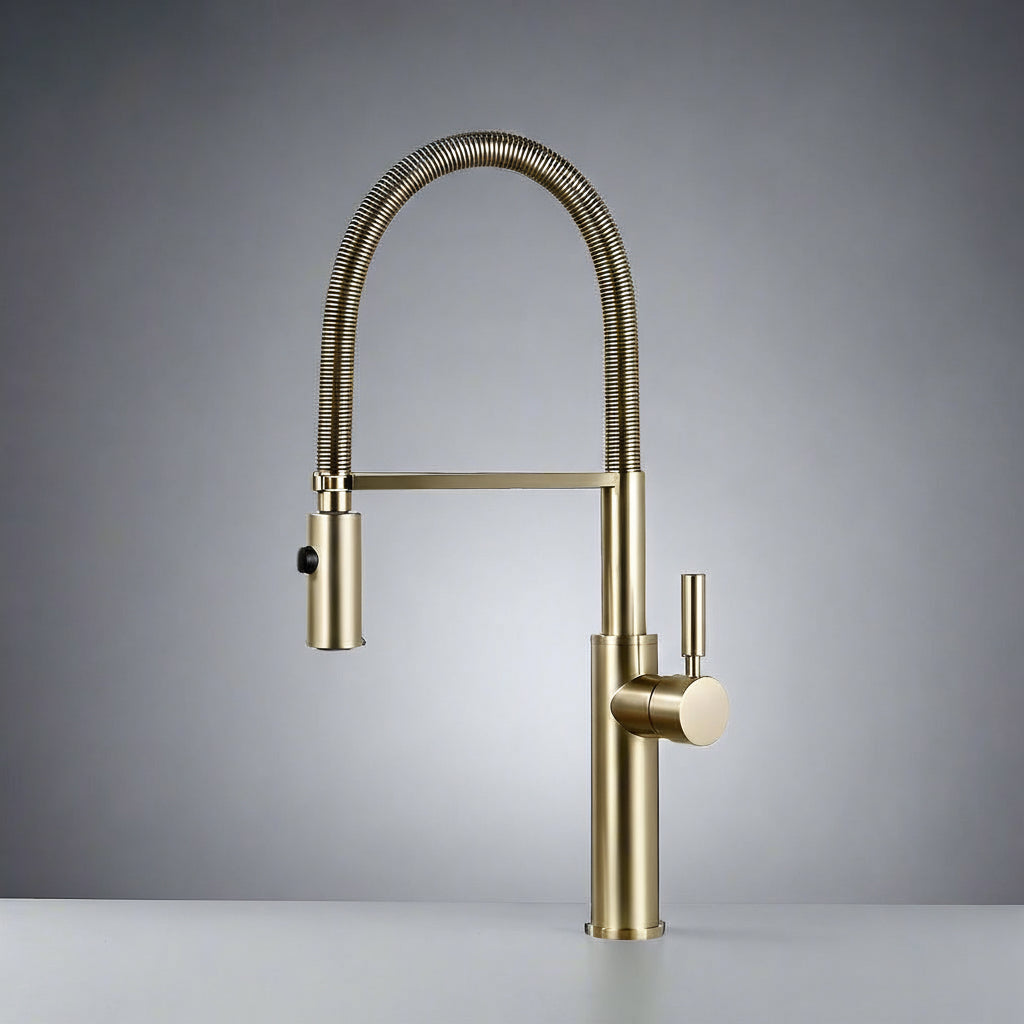 Windsor Pull-Out Spout Kitchen Faucet – High-Arc Swivel | AllFixture