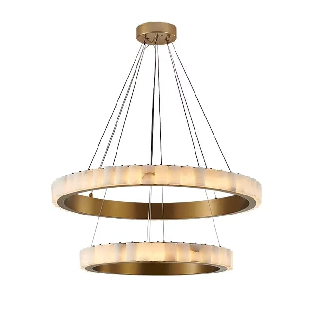 Moonshade Natural Marble Modern Chandelier
