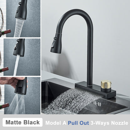 Rainfall Pull Out Spout Kitchen Faucet