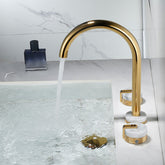 Tiqui™ Solid Brass & Marble Bathroom Sink Faucet