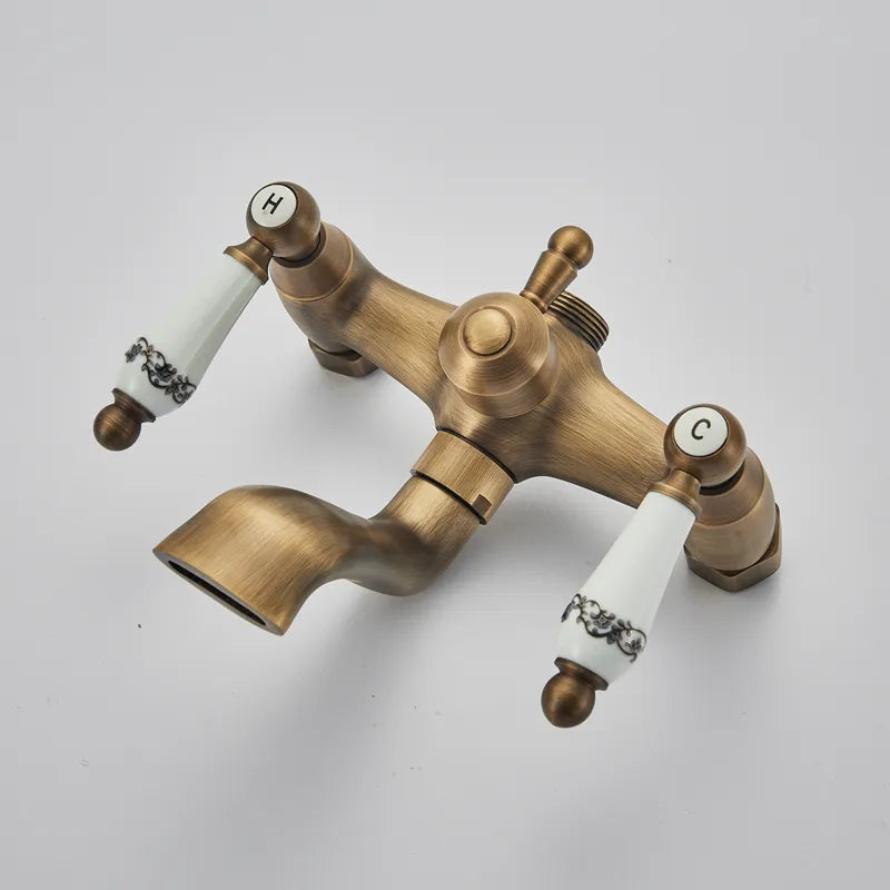 Antique Brass Complete Shower Faucet Set