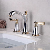 Polished Gold & Chrome Bathroom Sink Faucet