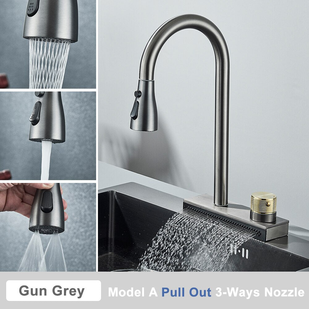 Rainfall Pull Out Spout Kitchen Faucet