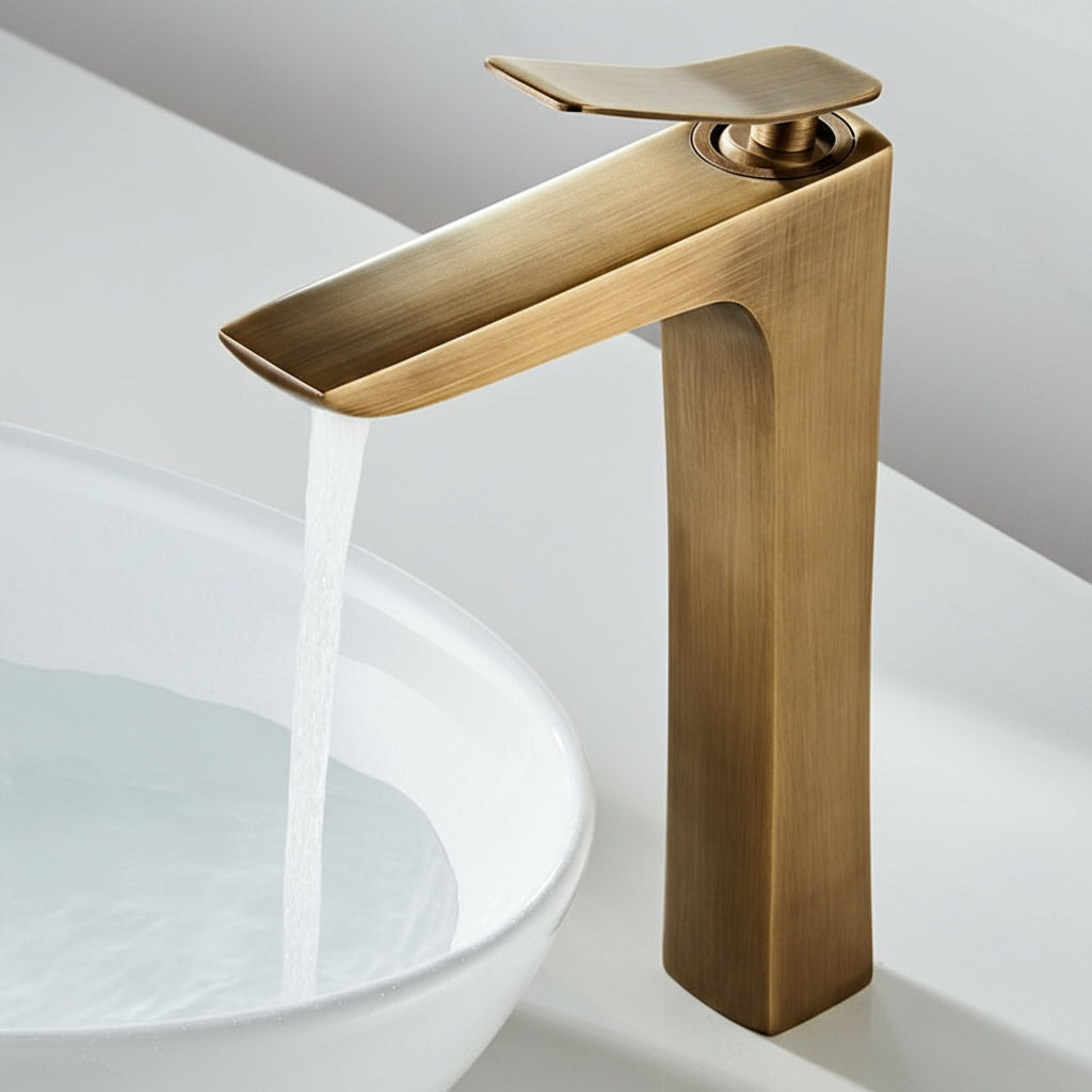 Windsor Deck Mounted Bathroom Sink Faucet – Antique Bronze | AllFixture