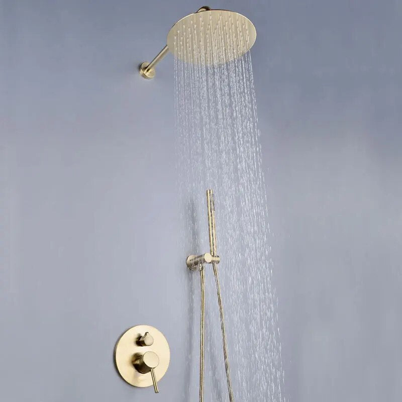 Wasser™ Brushed Gold Shower Set With Handheld Shower