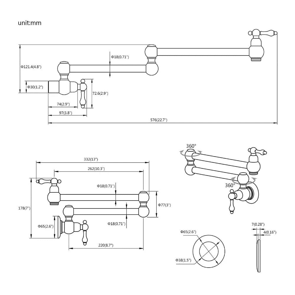 Kitchen Pot Filler Faucet